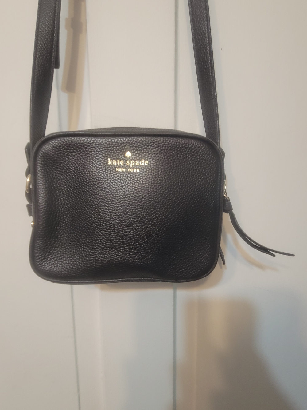 Kate Spade New York Pebbled Leather Crossbody Bag in Black
